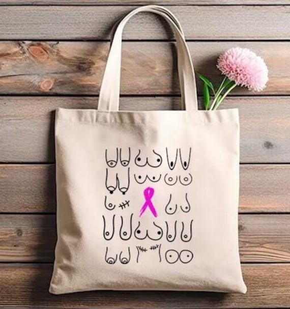 Breast Cancer Tote Bag Cancer Survivor Gift Breast Cancer Awareness Motivational Gift Nurse Tote Bag Breast Cancer Support Gift Chemo Tote