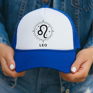 Zodiac Sign Leo Horoscope Hat Trucker Cap Zodiac Gifts Astrology Lover Gifts August Birthday Gifts Snapback Hat Leo Gifts Trendy Leon Gifts