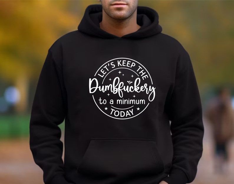 Cadeau ami drôle cadeau de bâillon à capuche sarcastique santé mentale sweat à capuche drôle cadeau mari sweat à capuche idiot cadeau collègue permet de garder le Dumbfu*kery image 8