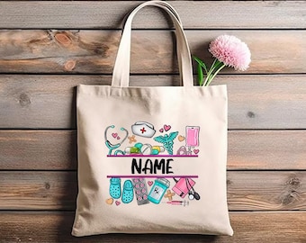 Personalized Nurse Tote Bag, Custom Medical Gift, Nurse Tote Bag, Nursing Bag, Medical Student Bag, Doctor Tote Bag, Medical Tote Bag