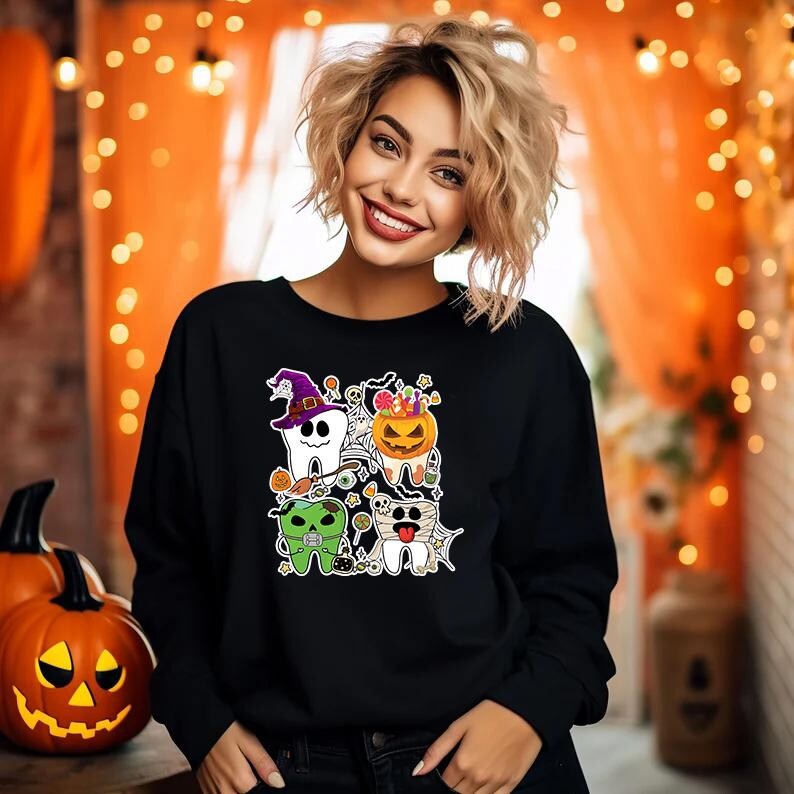 Halloween Dentist Sweatshirt, Halloween Sweatshirt, Dental Sweater
