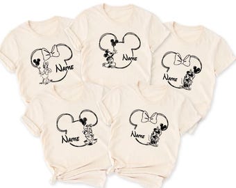 Custom Disney Characters Shirt Mickey And Friends Disney Family Shirts Personalized Mickey Minnie Mouse Daisy Donald Duck Disney Squad Shirt