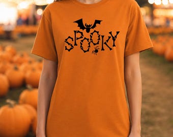 Spooky Season Halloween Shirt Kid Adult Clothing Scary Season Creepy Gift Spooky Vibes Halloween Bat Shirt Skeleton Shirt Spooky Skull Shirt