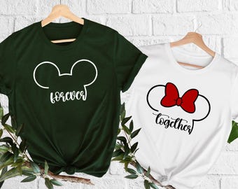 Couple Matching Disney Shirts Minnie Mickey Mouse Ears Disney Wedding Anniversary Couples Gift Couples Disney Gifts Disney Anniversary Shirt