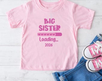 Big Sister Pregnancy Reveal Shirt Baby Reveal Big Sister Announcement Sibling Shirt Future Sister Shirts  Baby Announcement Big Sis Tshirt