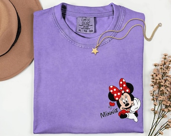 Embroidered Disney Vacation Shirts Mickey Minnie Mouse Comfort Colors Shirt Disney Squad Shirt Embroidery Disney Trip Matching Group Shirts