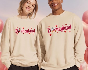 Matching Couple Disneyland Sweatshirt Minnie Mouse Mickey Mouse Disney Vacation Sweatshirt Couples Gifts Disney Squad Disney Trip Sweatshirt