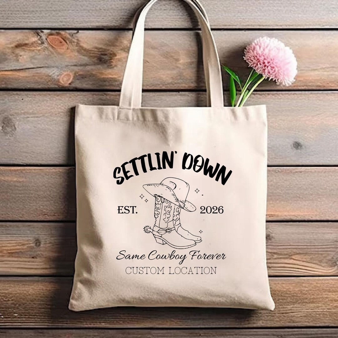 Custom Western Bachelorette Tote Bags Cowgirl Bachelorette Party Bride ...