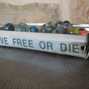 Live Free Or Die Tray - Rustic Treasure Tray / Storage Box - New Hampshire - Planter - FREE SHIPPING - Gift Box - Repurposed Box -