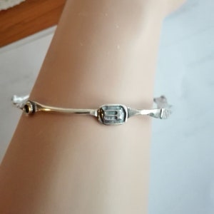 Thin Silver Bangle, Bangle Bracelet Sterling Silver, Silver Bangle, Stacking Sterling Bracelet, Hammered Bangle, Circle Bracelet