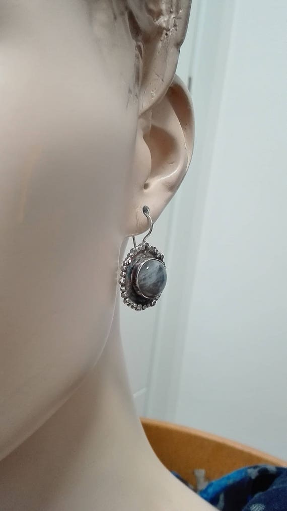 Labradorit-Ohrringe Aus Massivem 925er Sterlingsilber Für Mädchen Und Frauen