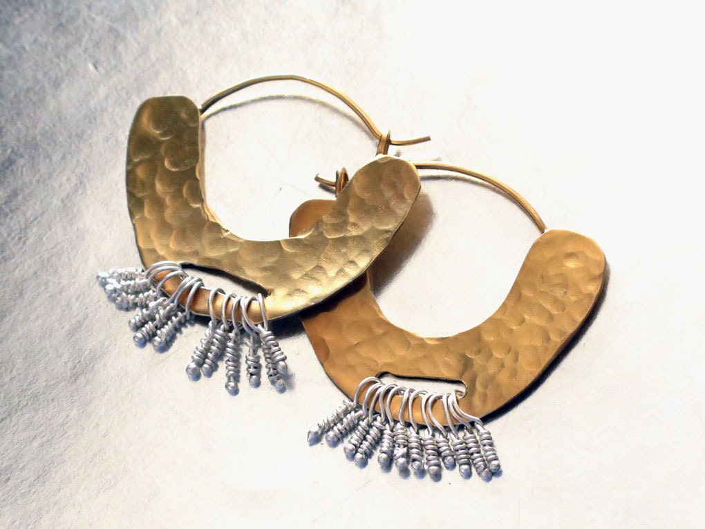 Gold Hoop Earrings Gold Filled Earrings Hoops With Dangles - Etsy