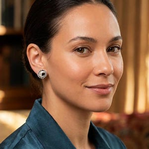 Hammered Sterling Silver Stud Earrings: Handmade Granulated Earrings