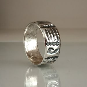Sterling Band Ring,Wide Band,Wide Silver Ring,Sterling Silver Ring,Hammered Band,Textured Hammered,Bohemian Silver,For Him