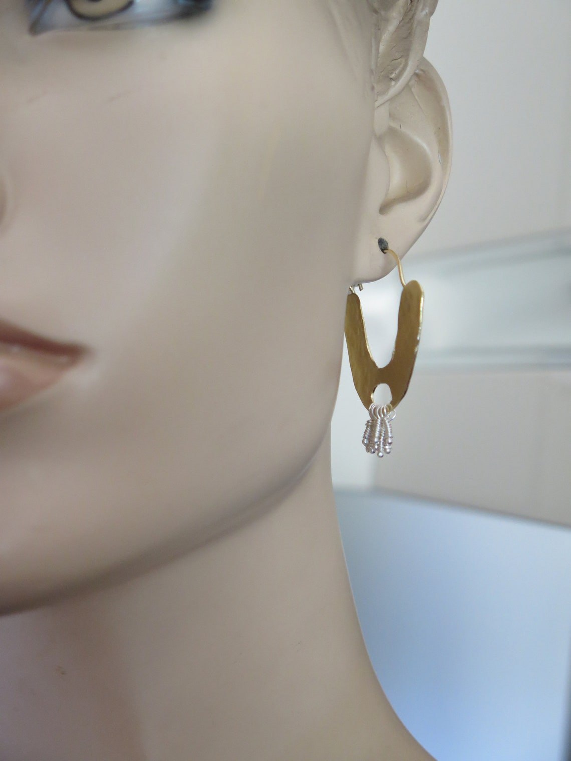 Gold Hoop Earrings Gold Filled Earrings Hoops With Dangles - Etsy