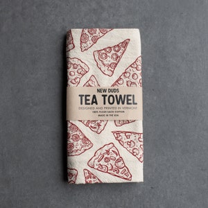 PIZZA Tea Towel Kitchen towel screen print cook chef image 2