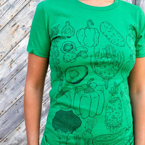 Womens Vegetable Tee - t-shirt - womens apparel - farmers market - vegetarian