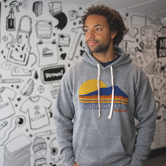 Burlington Vermont Sweatshirt Cozy Hoodie Gift for Him Gift for Her Etsy
