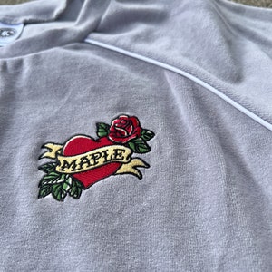 Maple Love - Damen Crop Velour Sweatshirt Ahornsirup Vermont