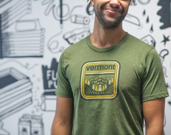 Vermont Square graphic tee gift for him vintage design shirt