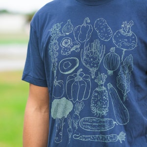 SALE Vegetables Tee plant shirt avocado design vegetarian vegan produce farmers market gift for him