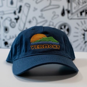 Dad Hat - Vermont Sunset Design - Soft cotton hat 5 panel hat baseball hat gift for him fathers day gift