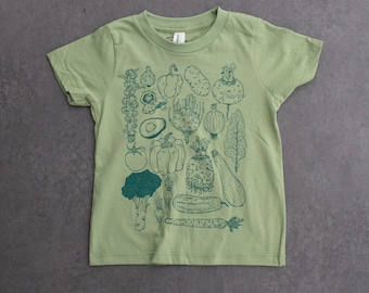 SALE Youth Vegetables Organic Light Green avocado tshirt Kids tee