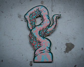 Tentacle Wall Art Screenprint on Plywood Limited Edition