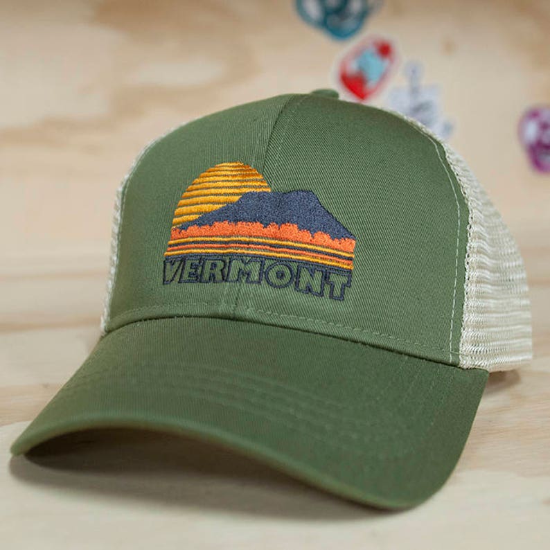 Vermont Sunset hat baseball cap organic cotton mens hat Etsy