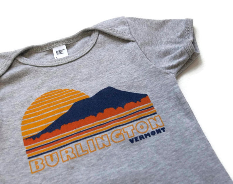 Burlington Vermont baby bodysuit baby shirt baby clothes Etsy