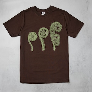 SALE Fiddlehead Screenprinted tshirt mens shirt