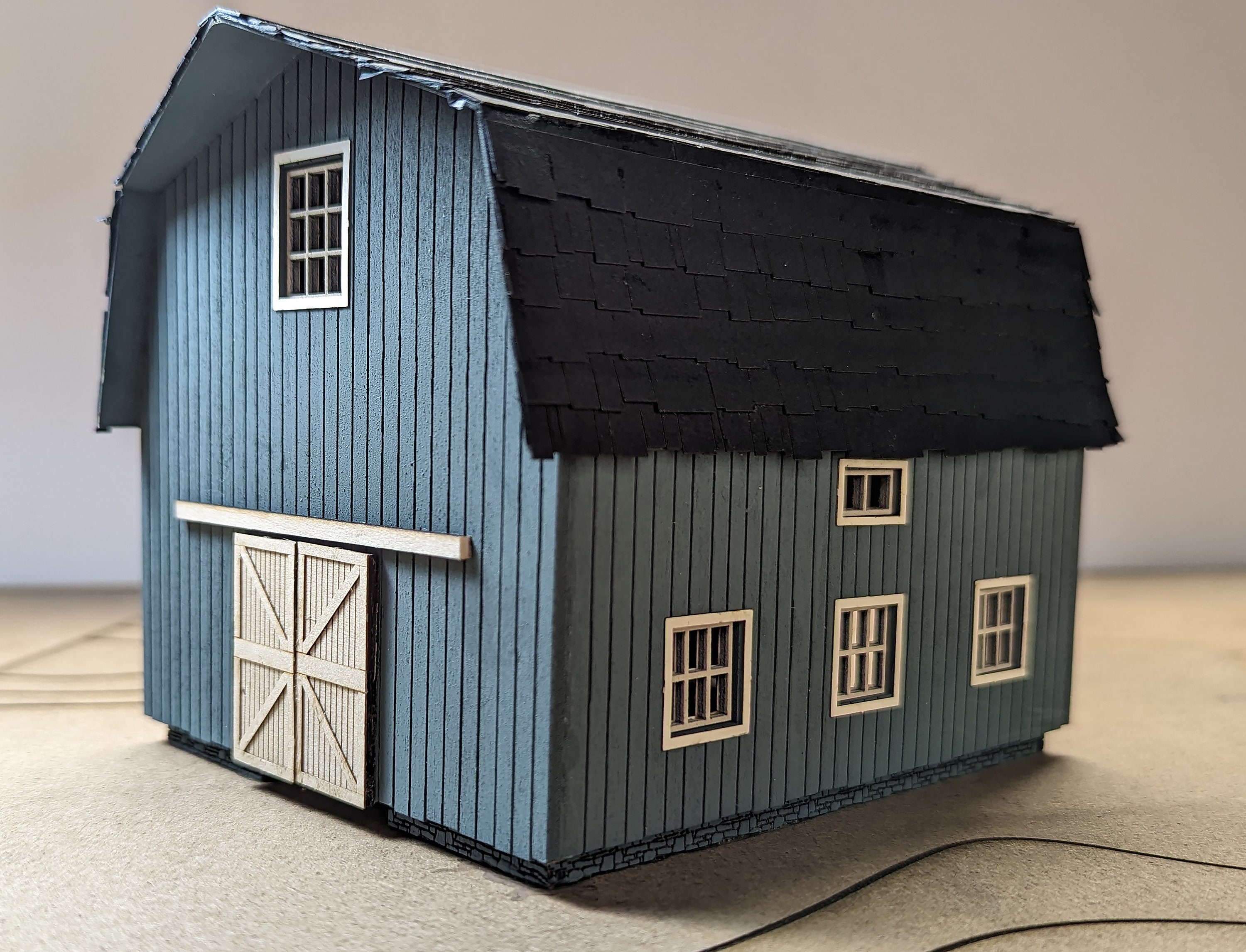 HO Scale Big Valley Barn Laser Cut High Detailed - Etsy