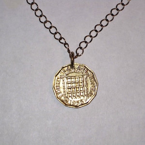 Antique British 3P Portcullis/thistle necklace