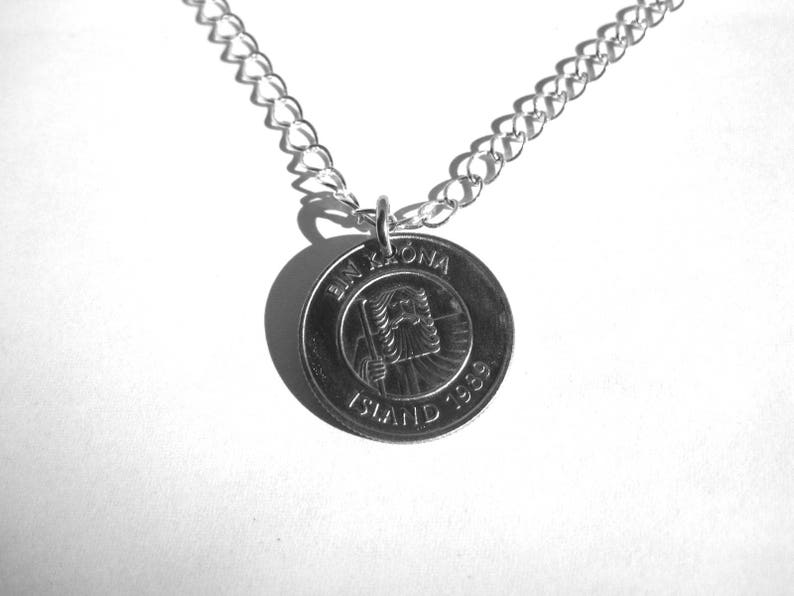 Iceland Hairy Viking coin necklace