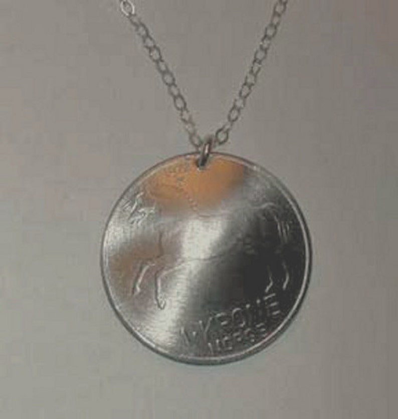 Antique Norwegian Fjord Horse coin necklace