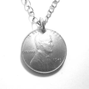 Antique Steel Penny necklace-history!