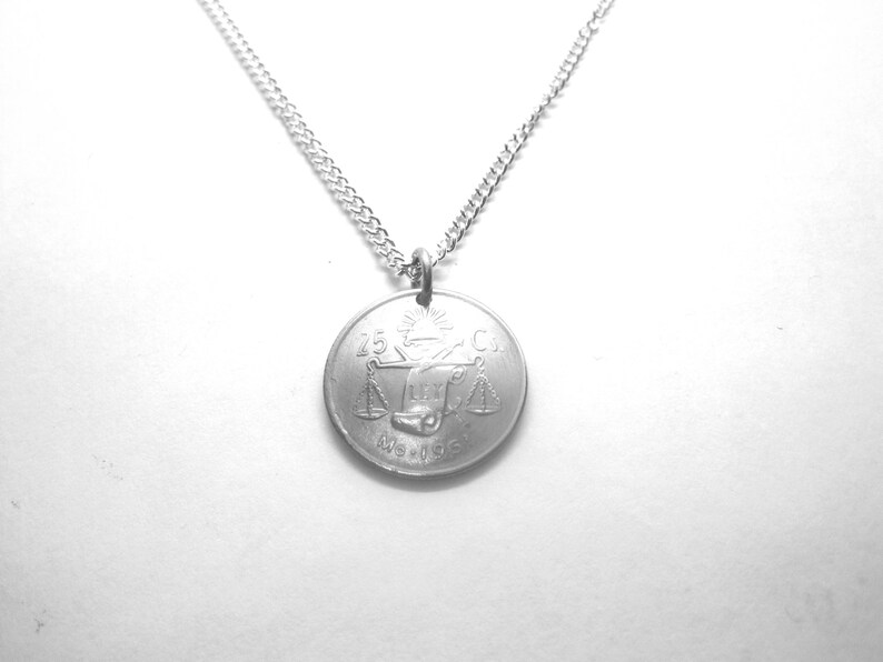 Silver Scales of Justice Necklace .300 Silver Etsy