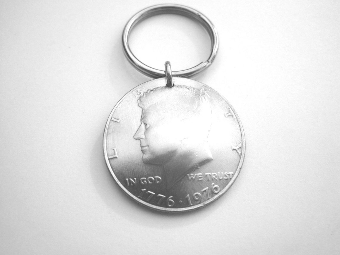 Bicentennial Quarter Key Ring Etsy