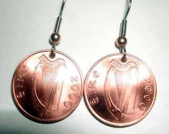 Lucky Irish Penny earrings-nicely domed