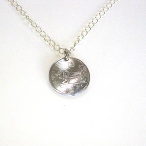 Israeli fierce lion coin necklace-nicely domed!