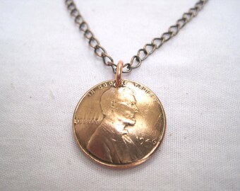 Antique Wheat Penny necklace