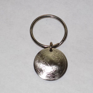 Antique Victory nickel key ring