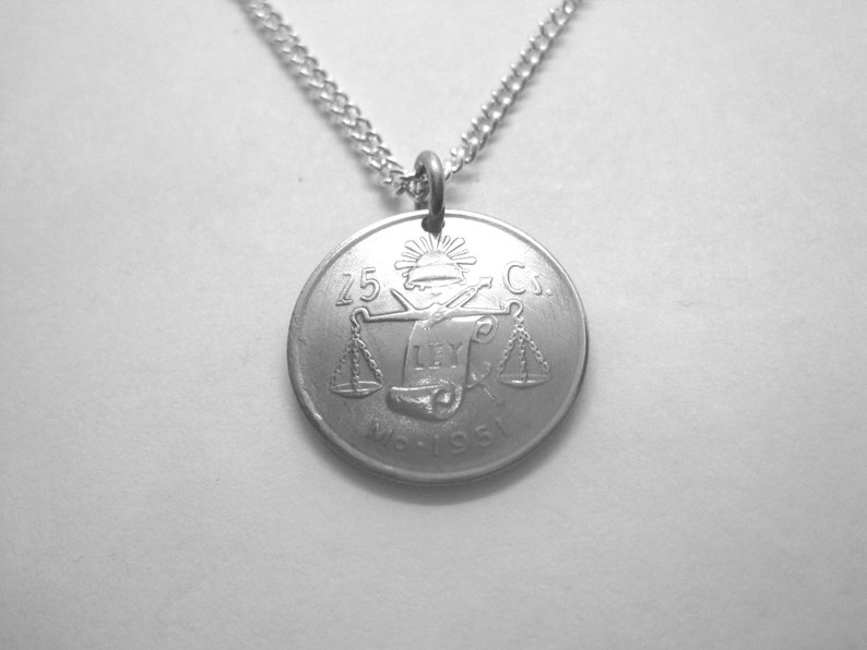Silver Scales of Justice Necklace .300 Silver Etsy