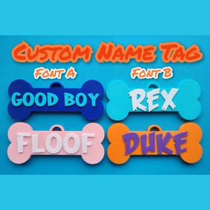 Custom Name Tag Dog Bone Collar Fursuit Pup