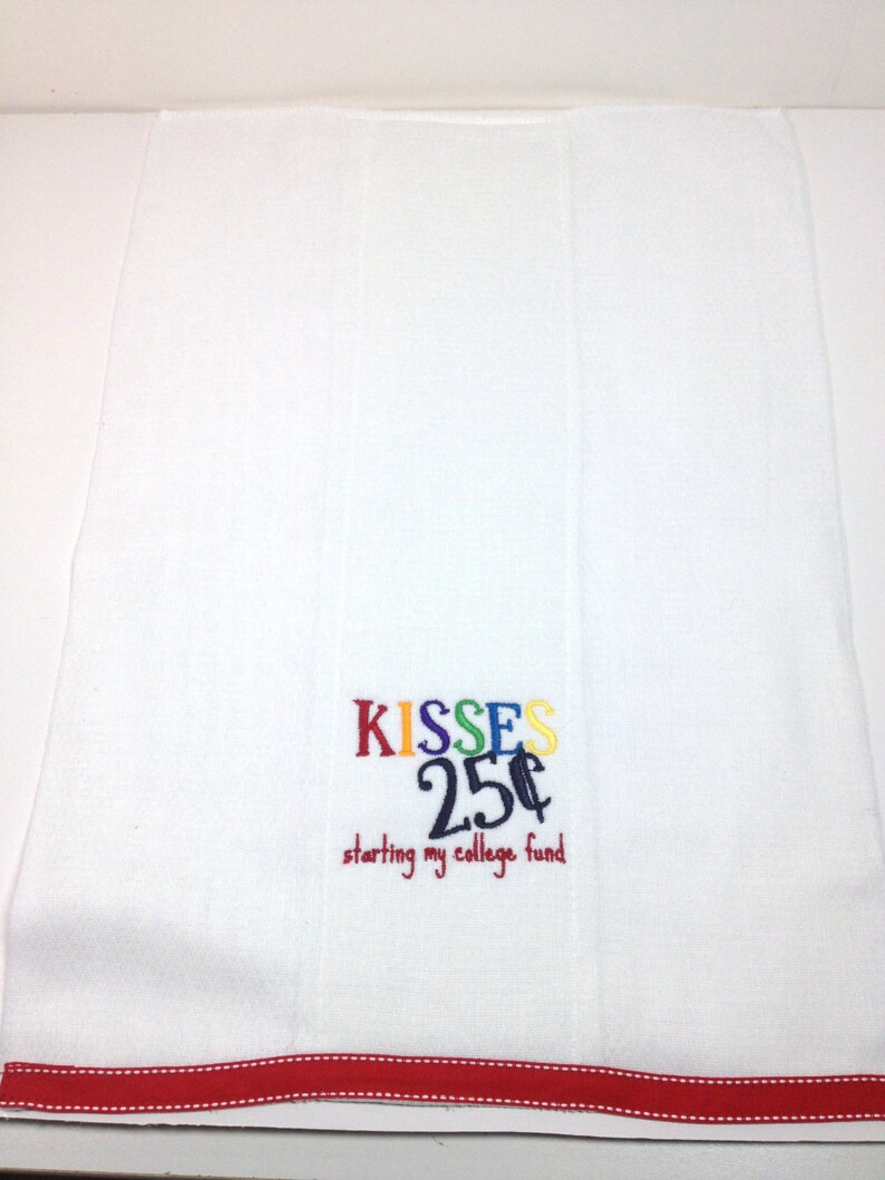 Baby Kisses Baby Burp Cloth Baby Shower Gift Baby Gift Diaper Burp Coth,Clothing Protector Infant Burp Cloth Gender Neutral Burp Cloth