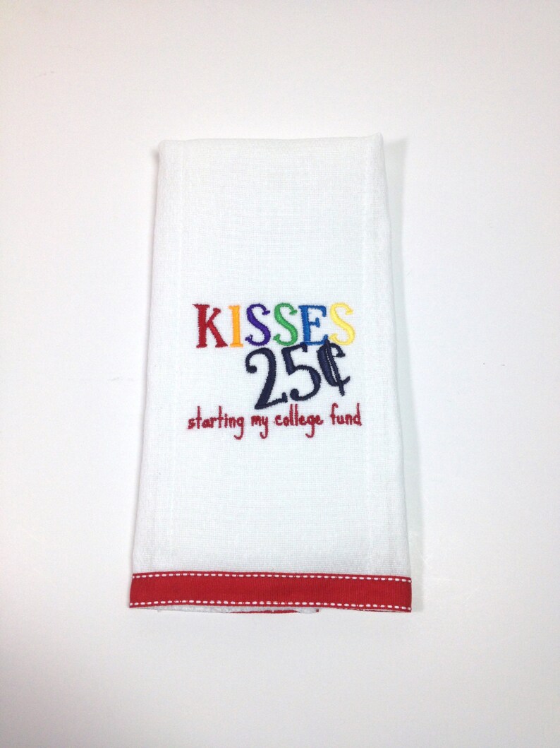 Baby Kisses Baby Burp Cloth Baby Shower Gift Baby Gift Diaper Burp Coth,Clothing Protector Infant Burp Cloth Gender Neutral Burp Cloth