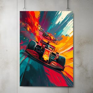 Set of 16 Car Posters Automotive Home Wall Art Decorative Prints Digital Download Poster Boy Room Artwork Bundle Gifts formula 1
