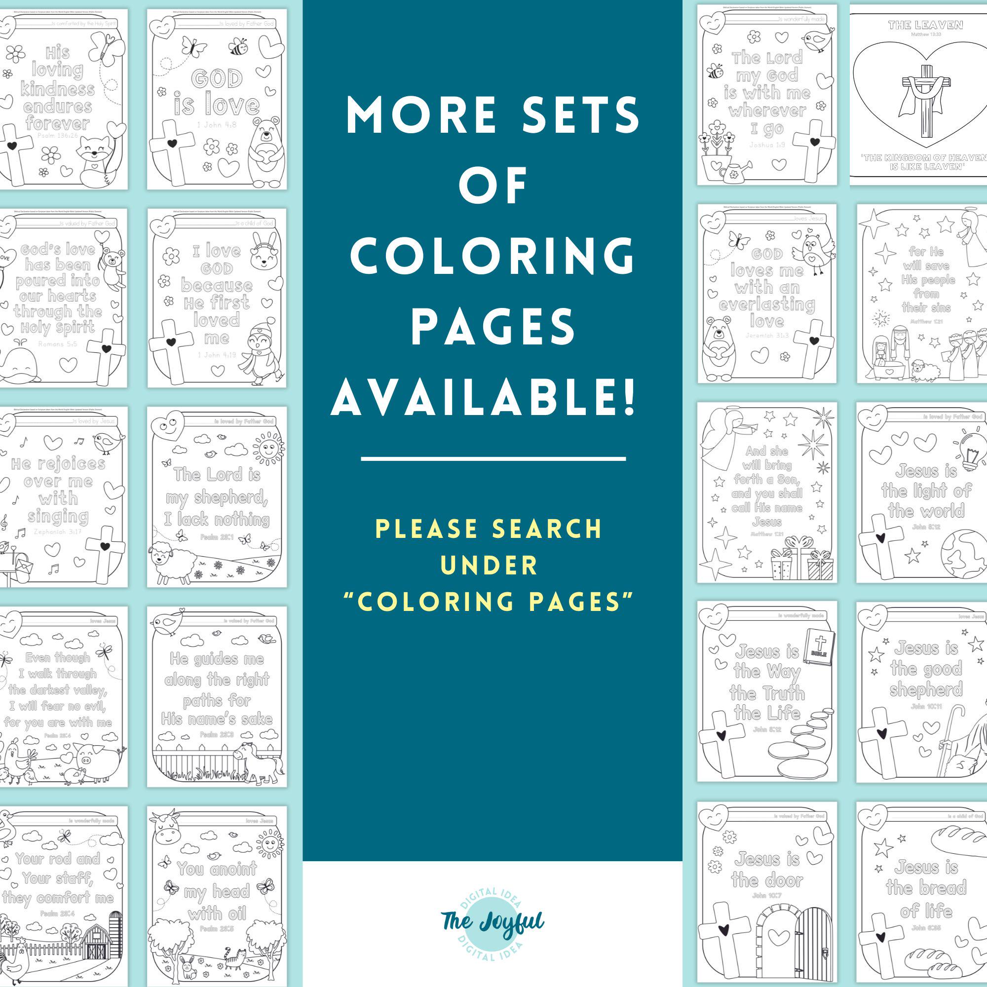 Christmas Nativity Printable Bible Verse Coloring Pages for Children ...