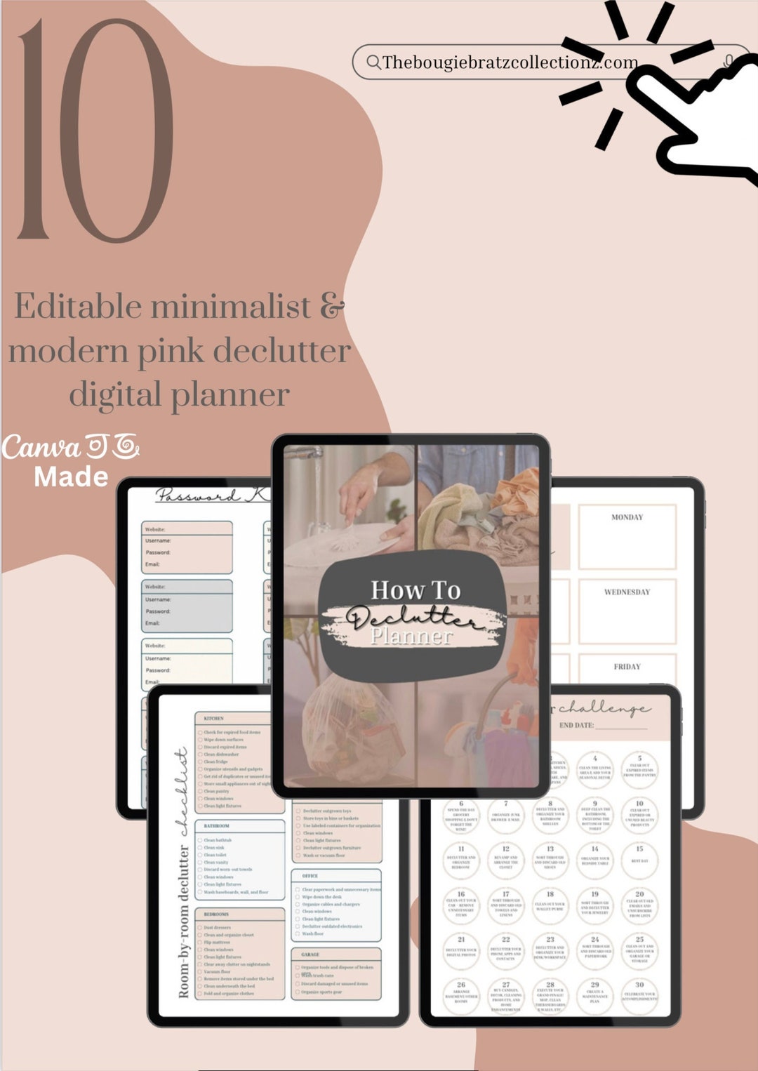 Canva Declutter Planner, Declutter Check List, 30-day Challenges ...