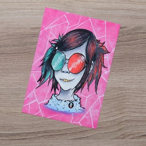 Noodle Gorillaz Band Neon Print